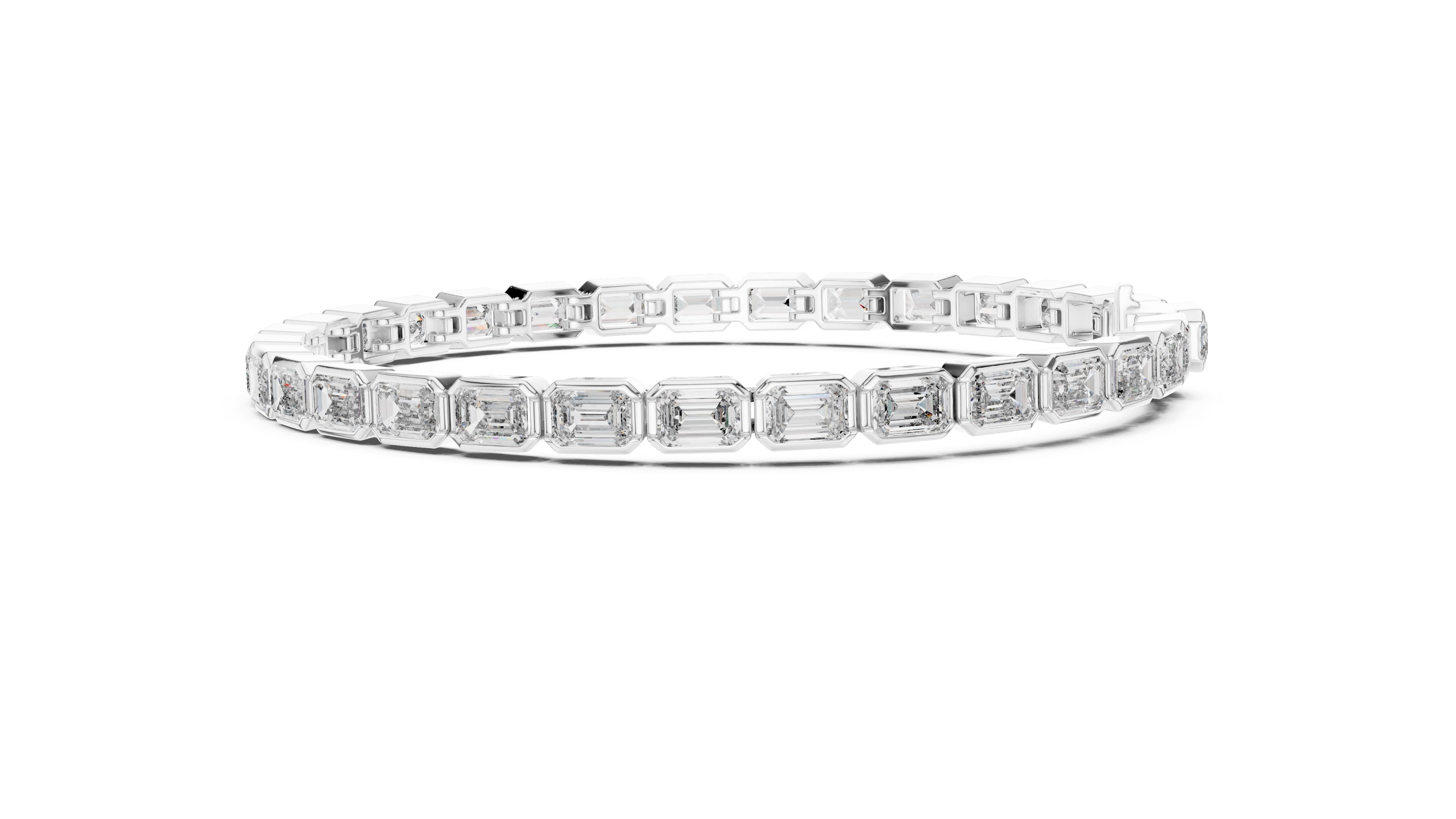 The Emerald Line Tennis Bracelet White Gold