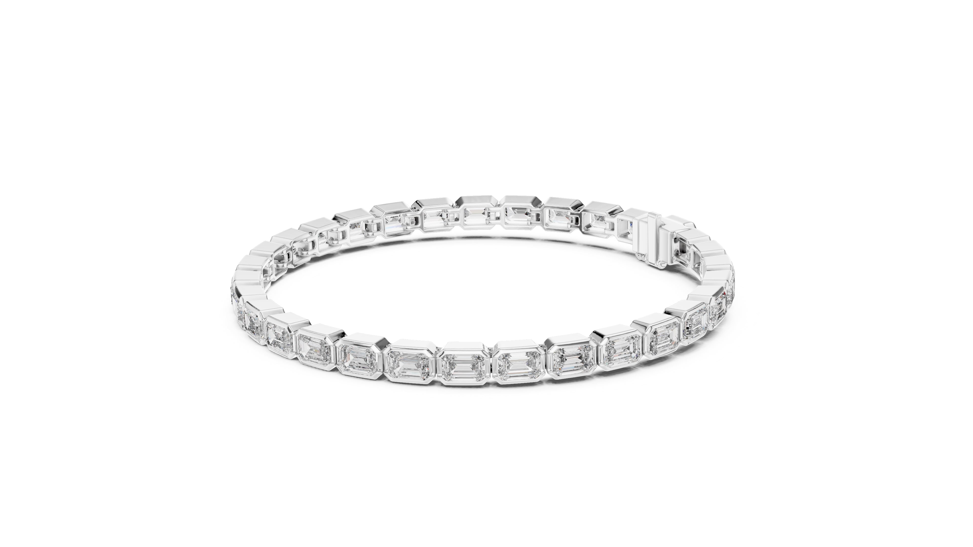 The Emerald Line Tennis Bracelet White Gold