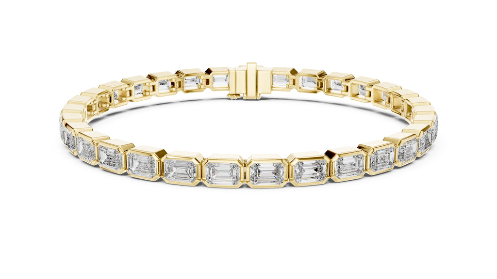 The Emerald Line Tennis Bracelet Yellow Gold