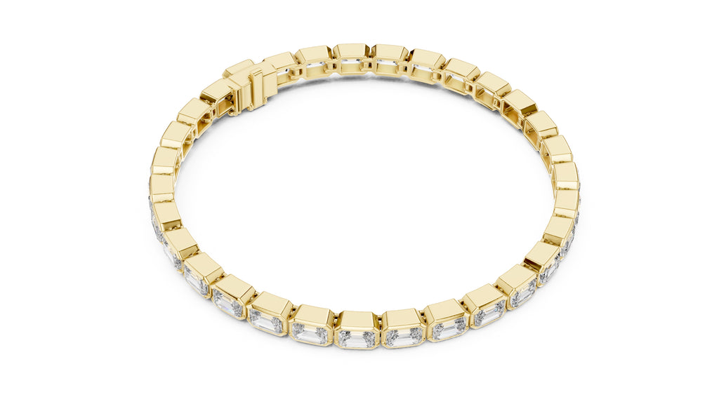 The Emerald Line Tennis Bracelet Yellow Gold