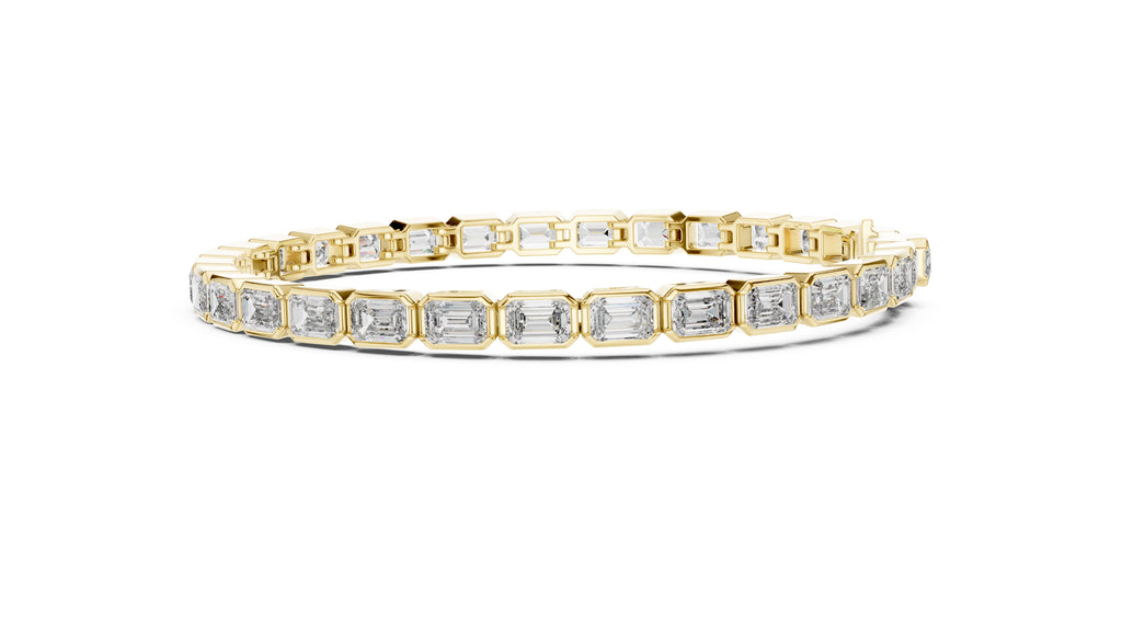 The Emerald Line Tennis Bracelet Yellow Gold