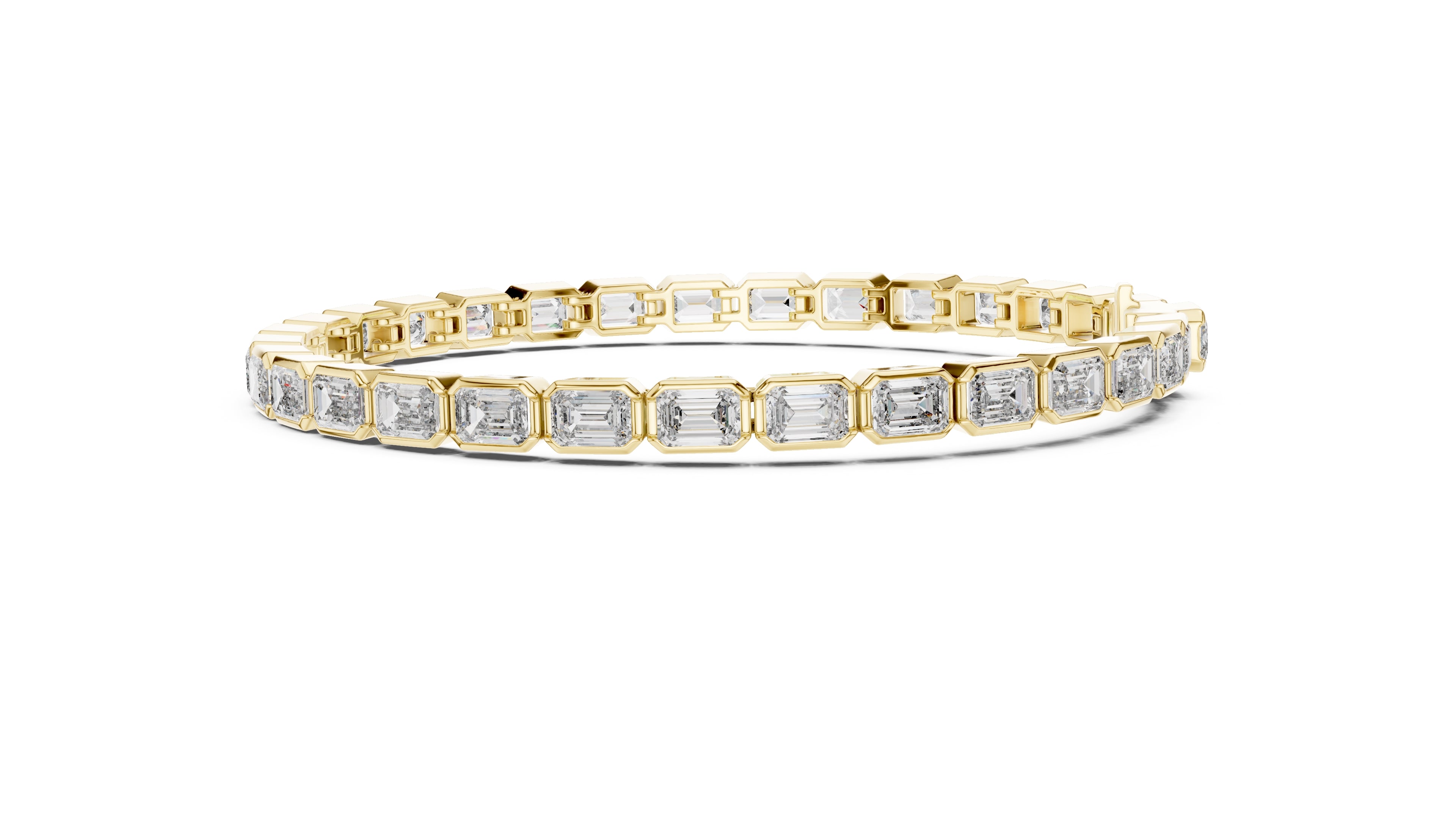 The Emerald Line Tennis Bracelet Yellow Gold