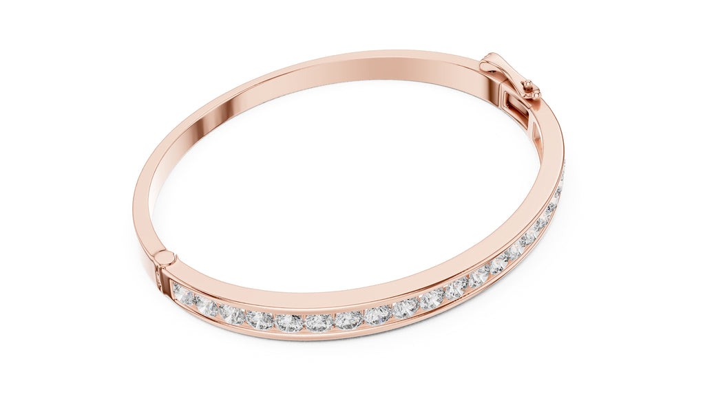The Continuum Channel Bangle Rose Gold
