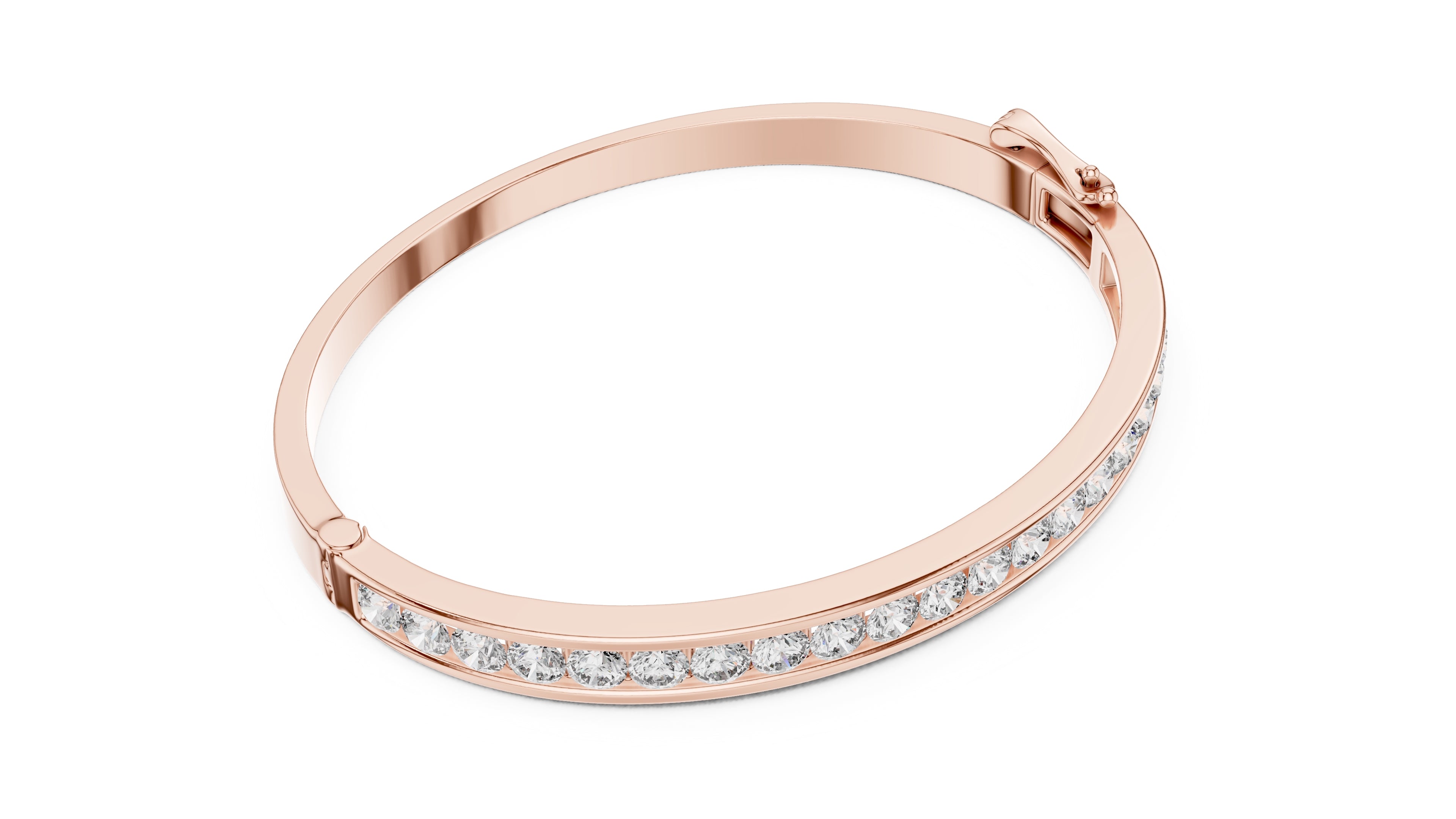 The Continuum Channel Bangle Rose Gold