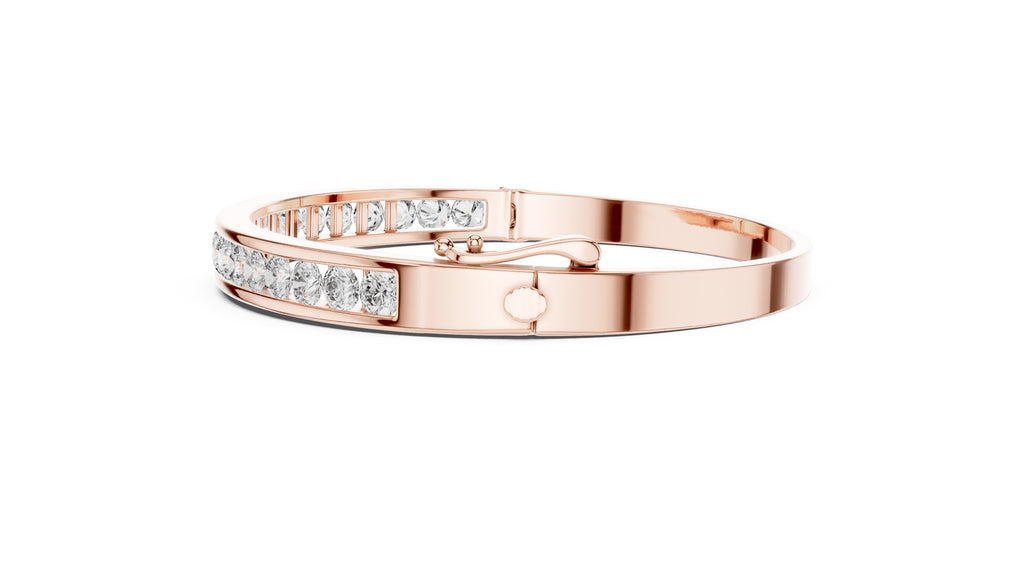 The Continuum Channel Bangle Rose Gold