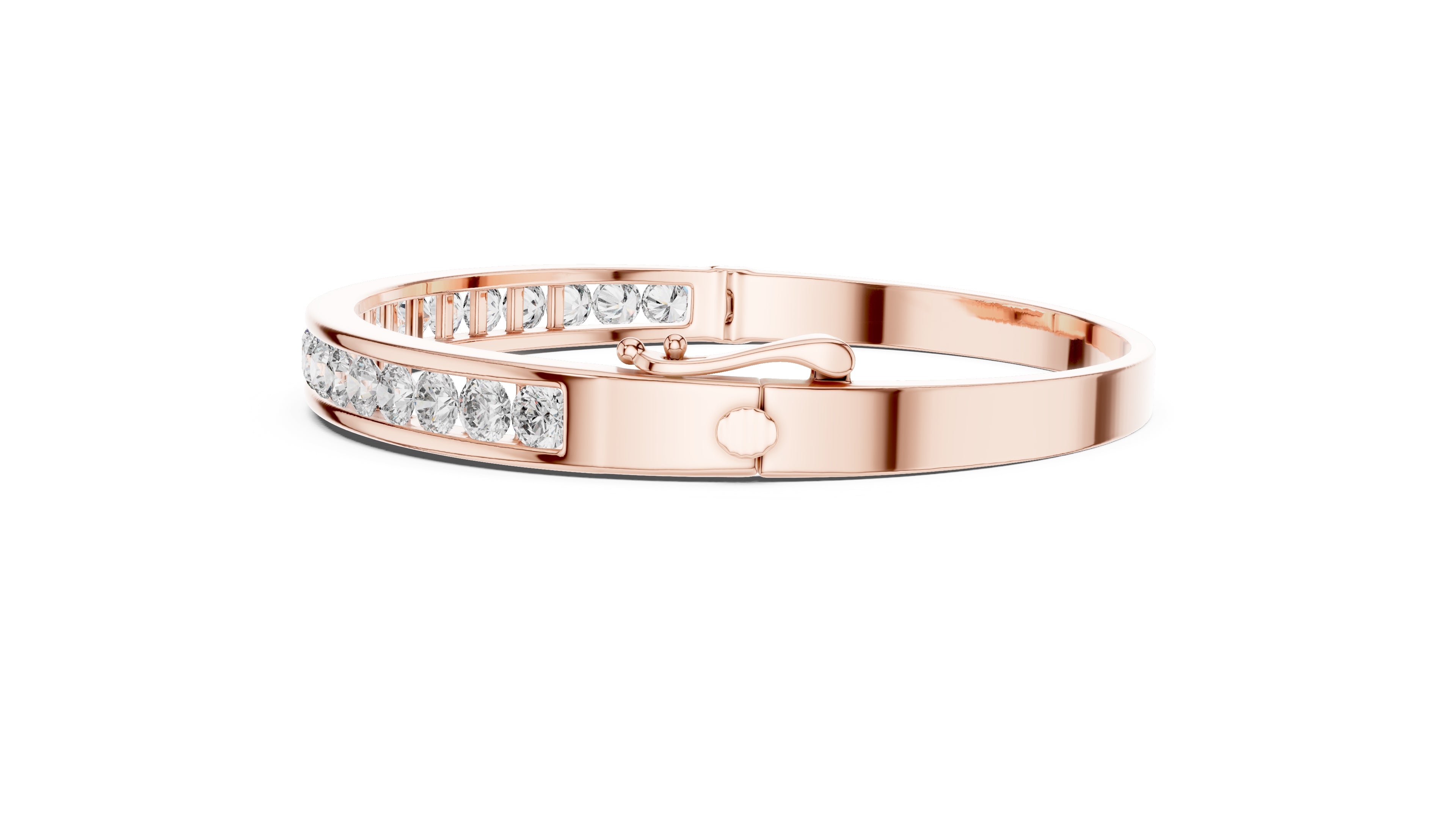 The Continuum Channel Bangle Rose Gold
