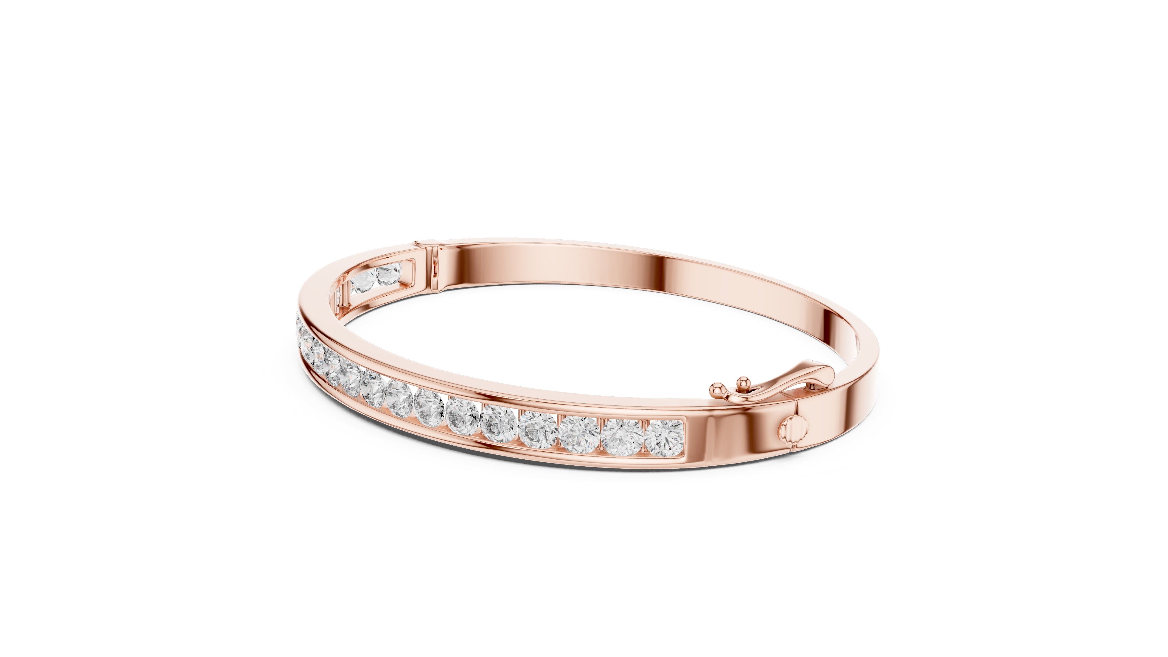 The Continuum Channel Bangle Rose Gold