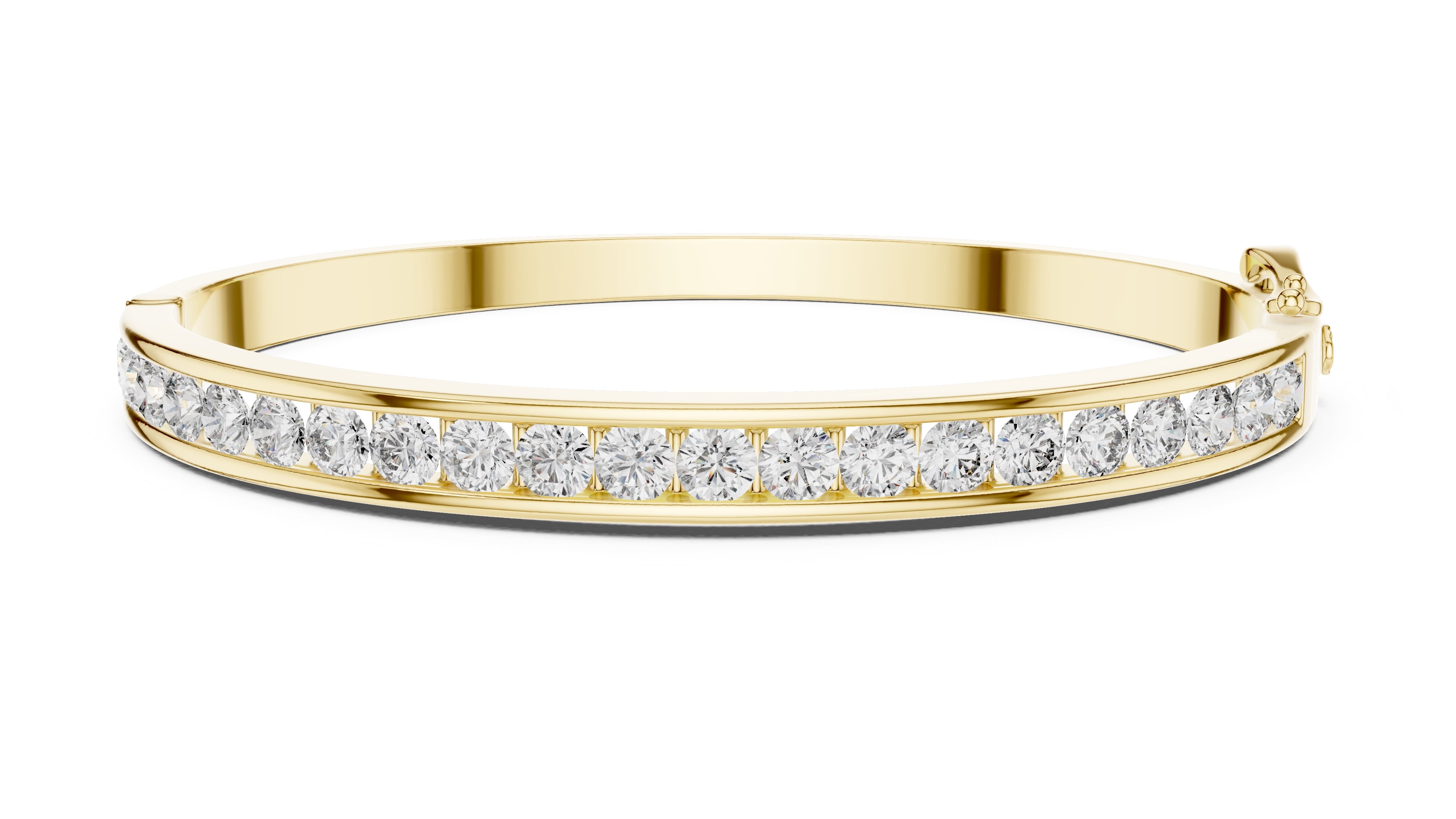 The Continuum Channel Bangle Yellow Gold