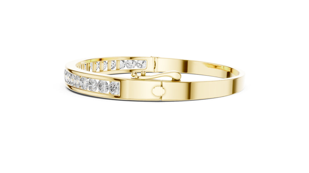 The Continuum Channel Bangle Yellow Gold