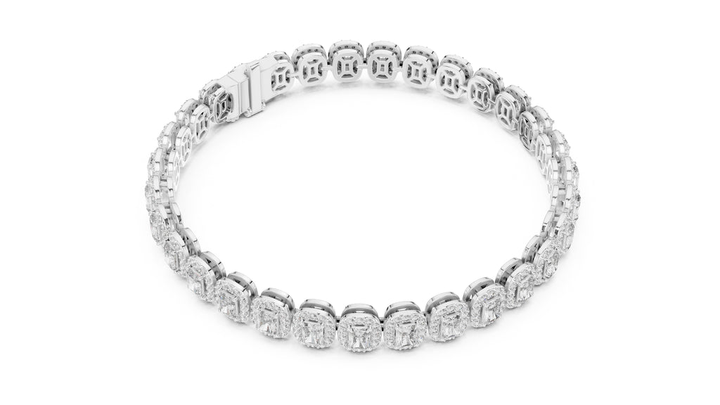 The Empress Halo Bracelet White Gold