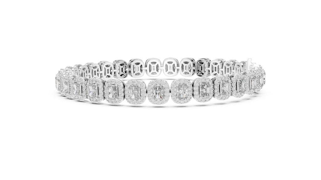 The Empress Halo Bracelet White Gold