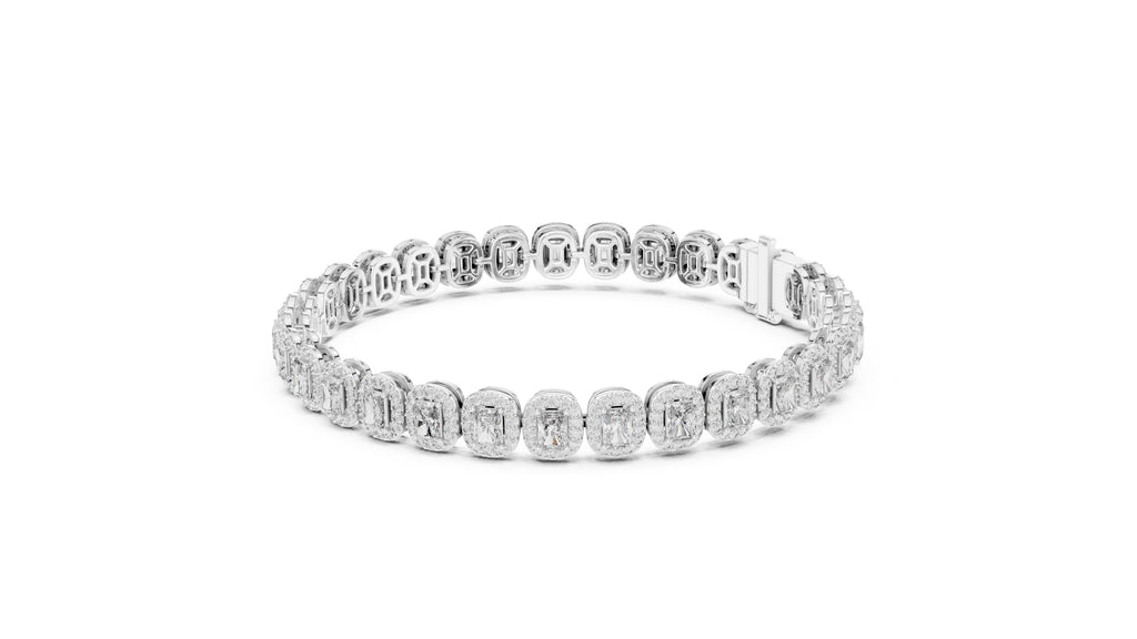 The Empress Halo Bracelet White Gold
