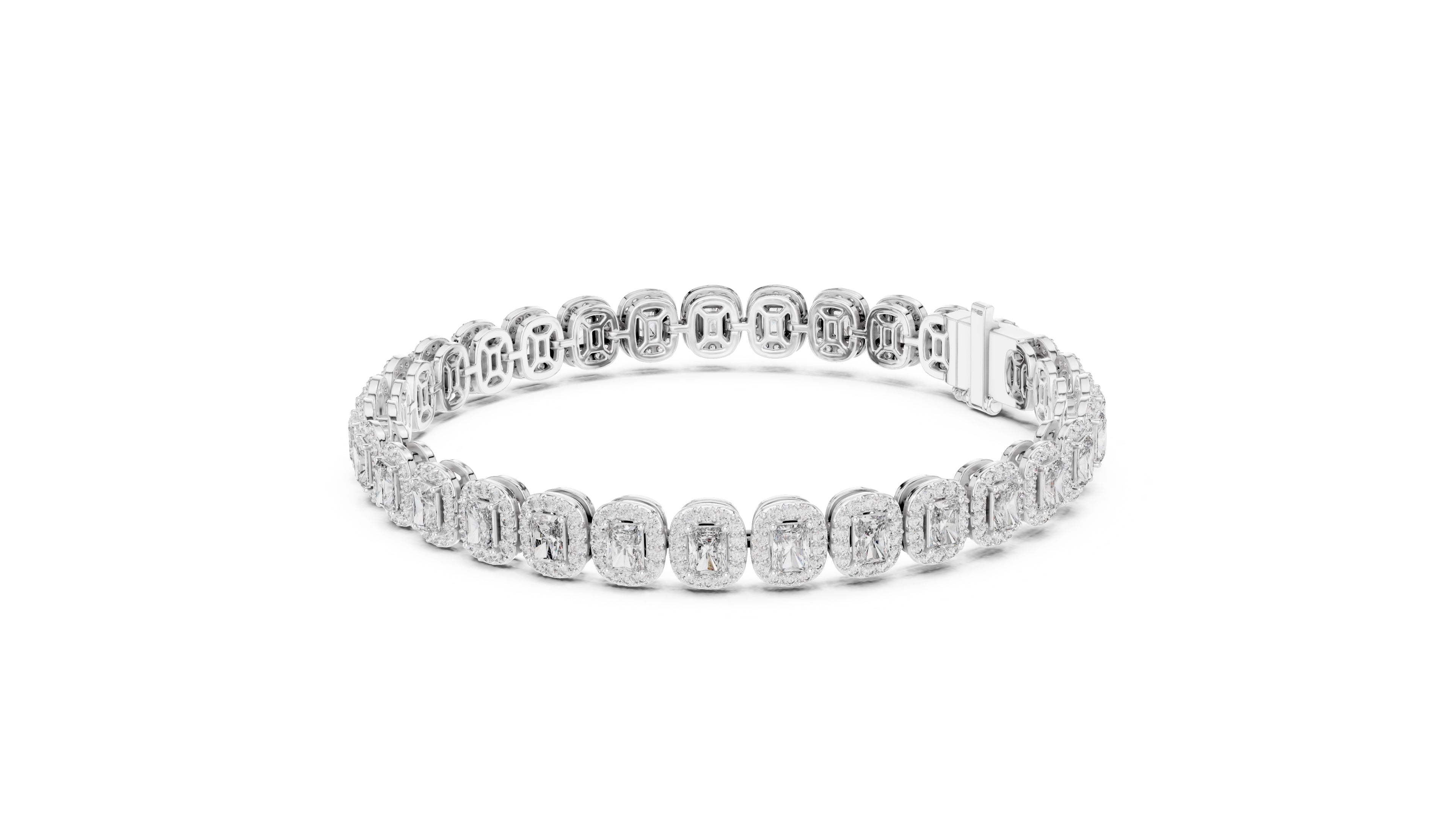 The Empress Halo Bracelet White Gold