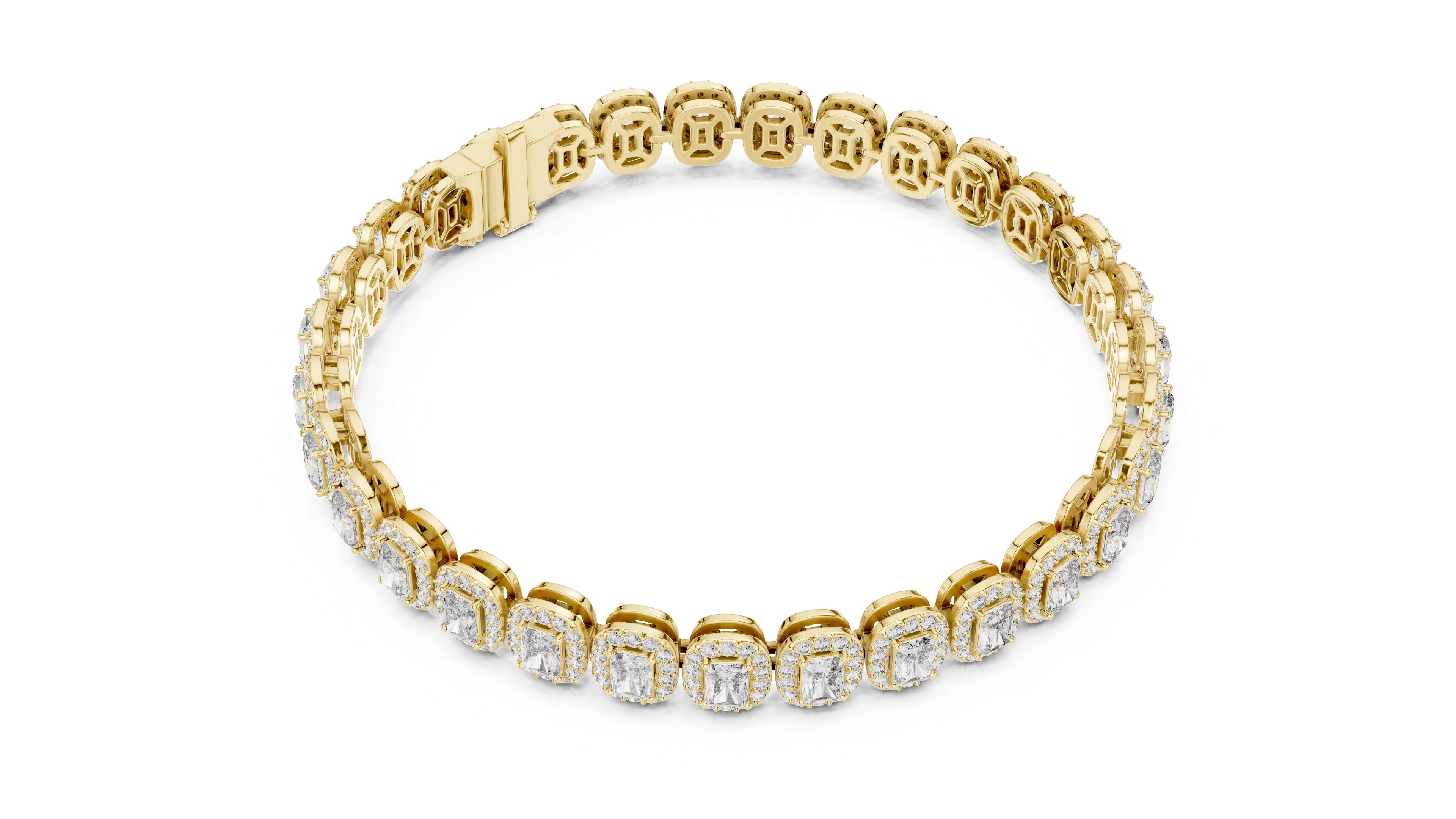 The Empress Halo Bracelet Yellow Gold