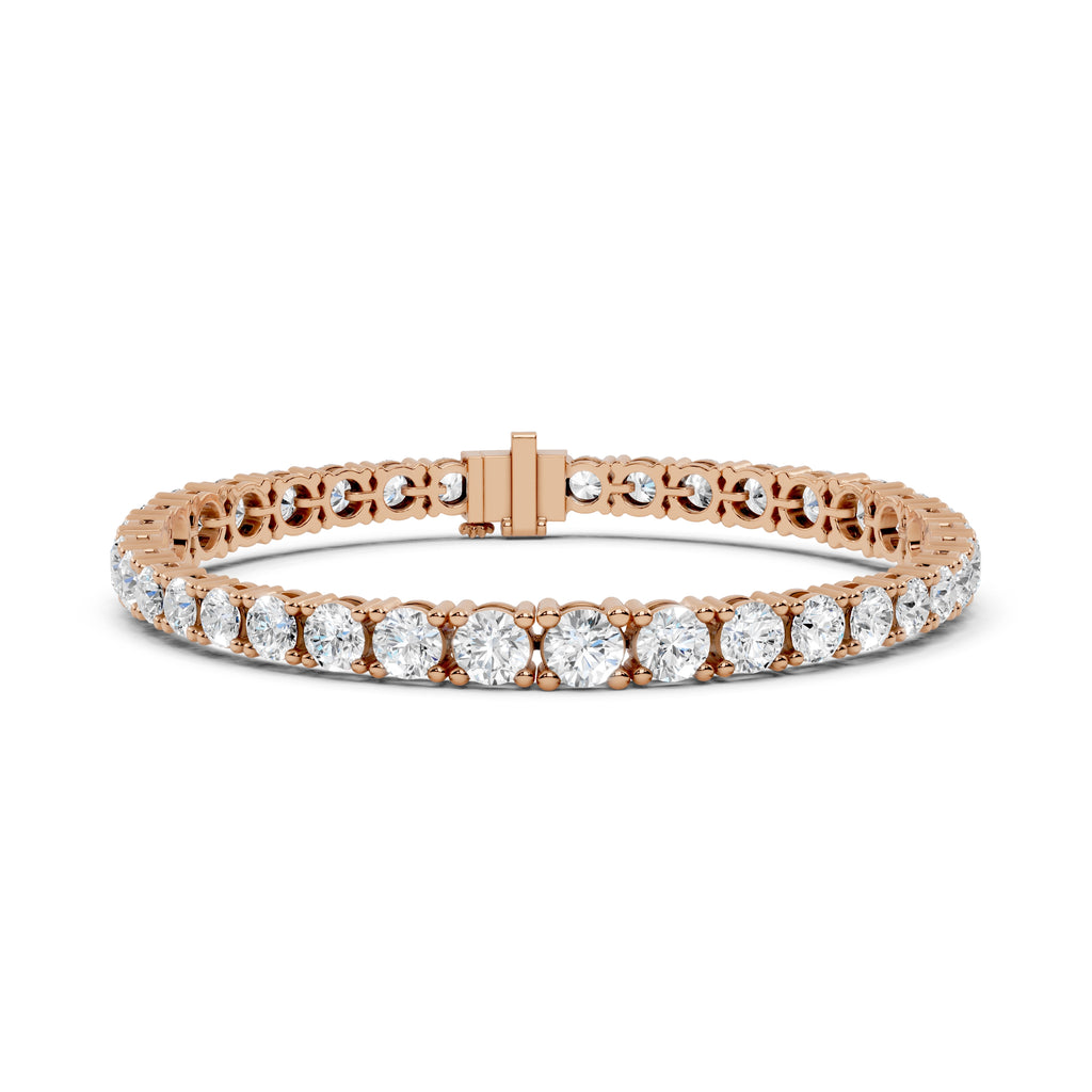The Timeless Round Tennis Bracelet Rose Gold