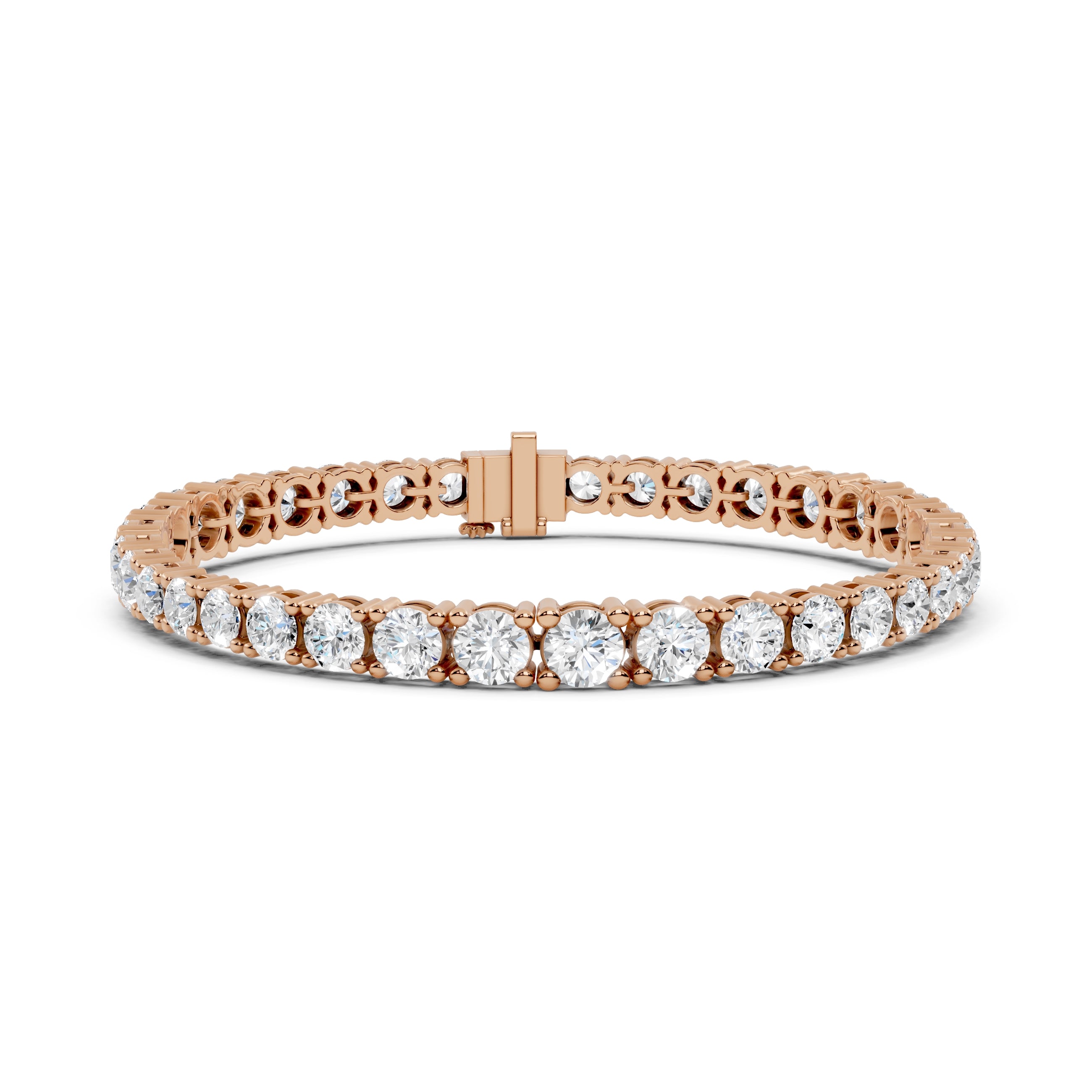 The Timeless Round Tennis Bracelet Rose Gold