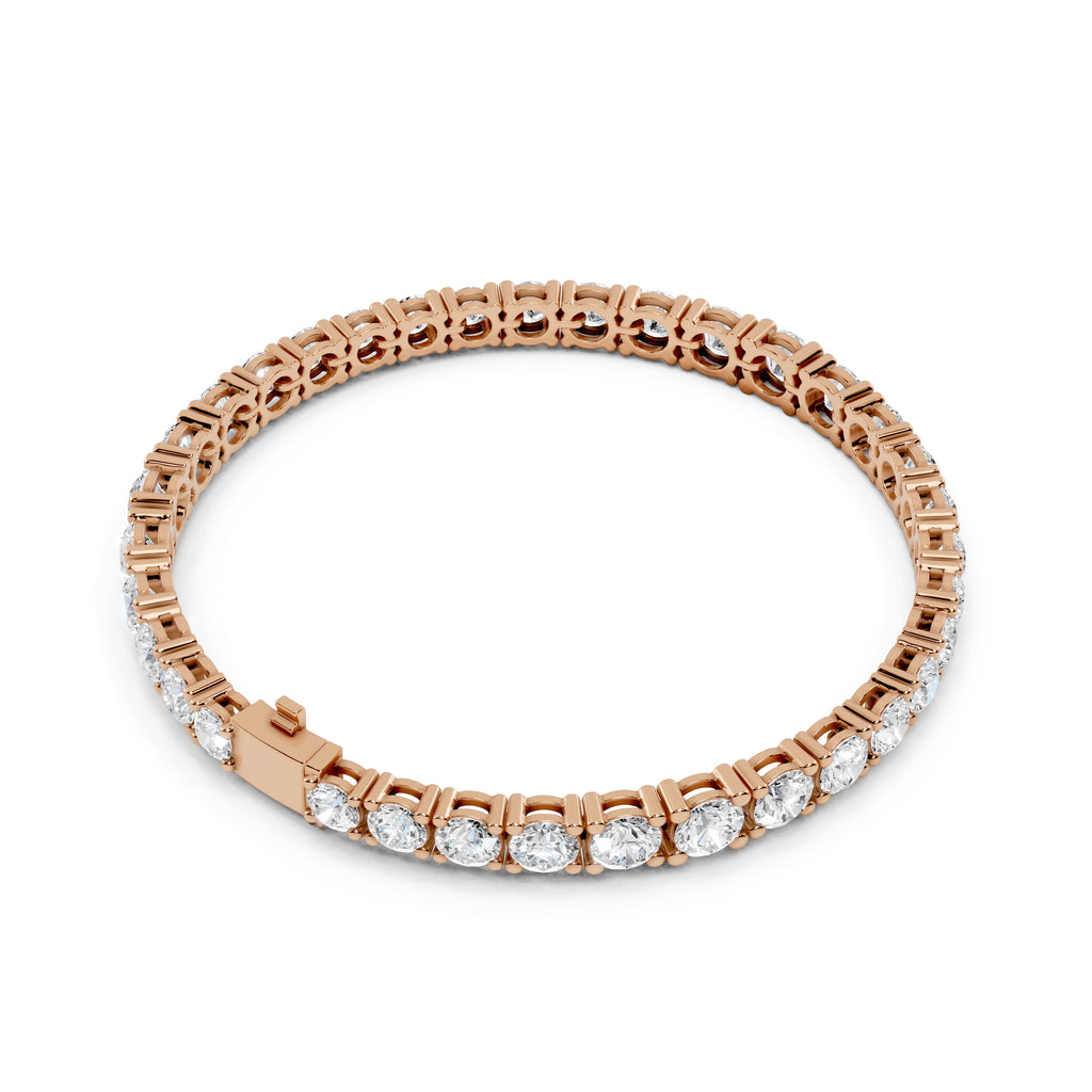 The Timeless Round Tennis Bracelet Rose Gold