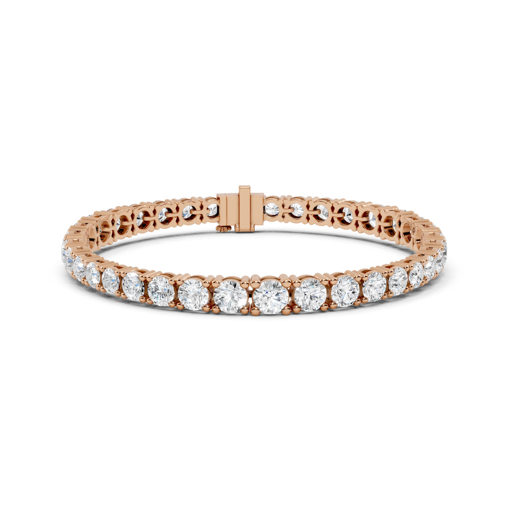 The Timeless Round Tennis Bracelet Rose Gold