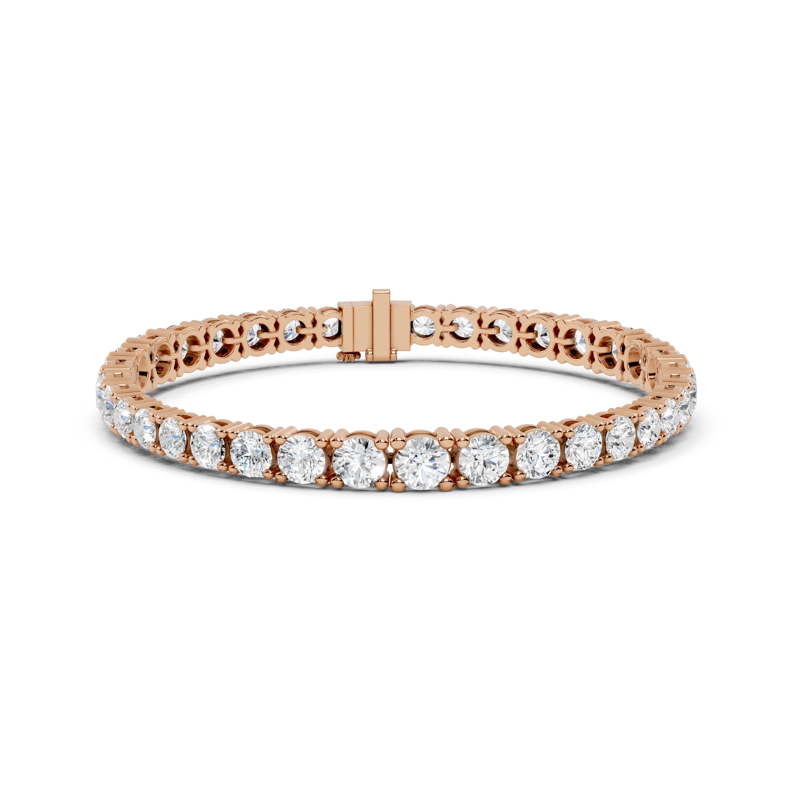 The Timeless Round Tennis Bracelet Rose Gold