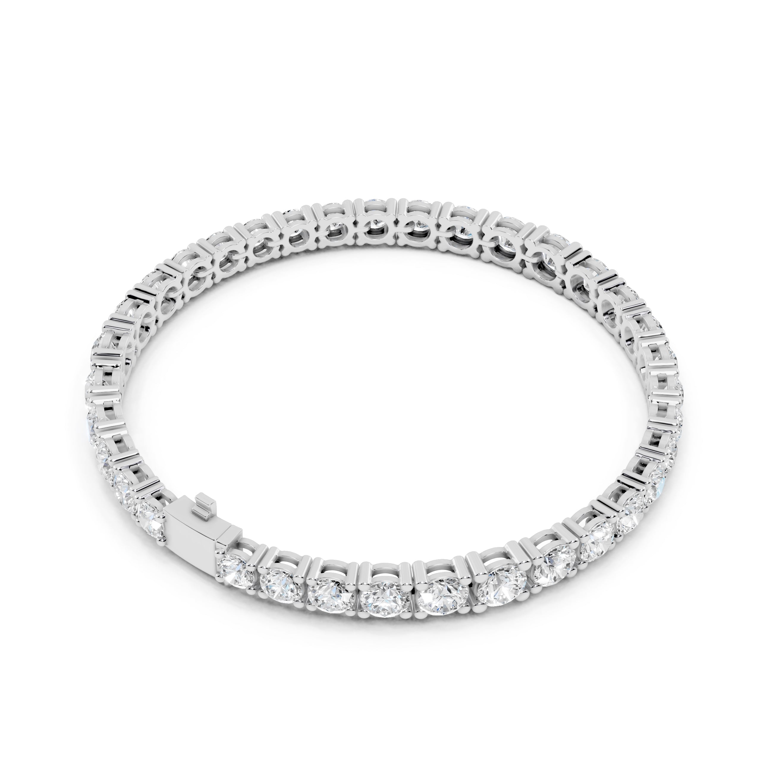 The Timeless Round Tennis Bracelet White Gold