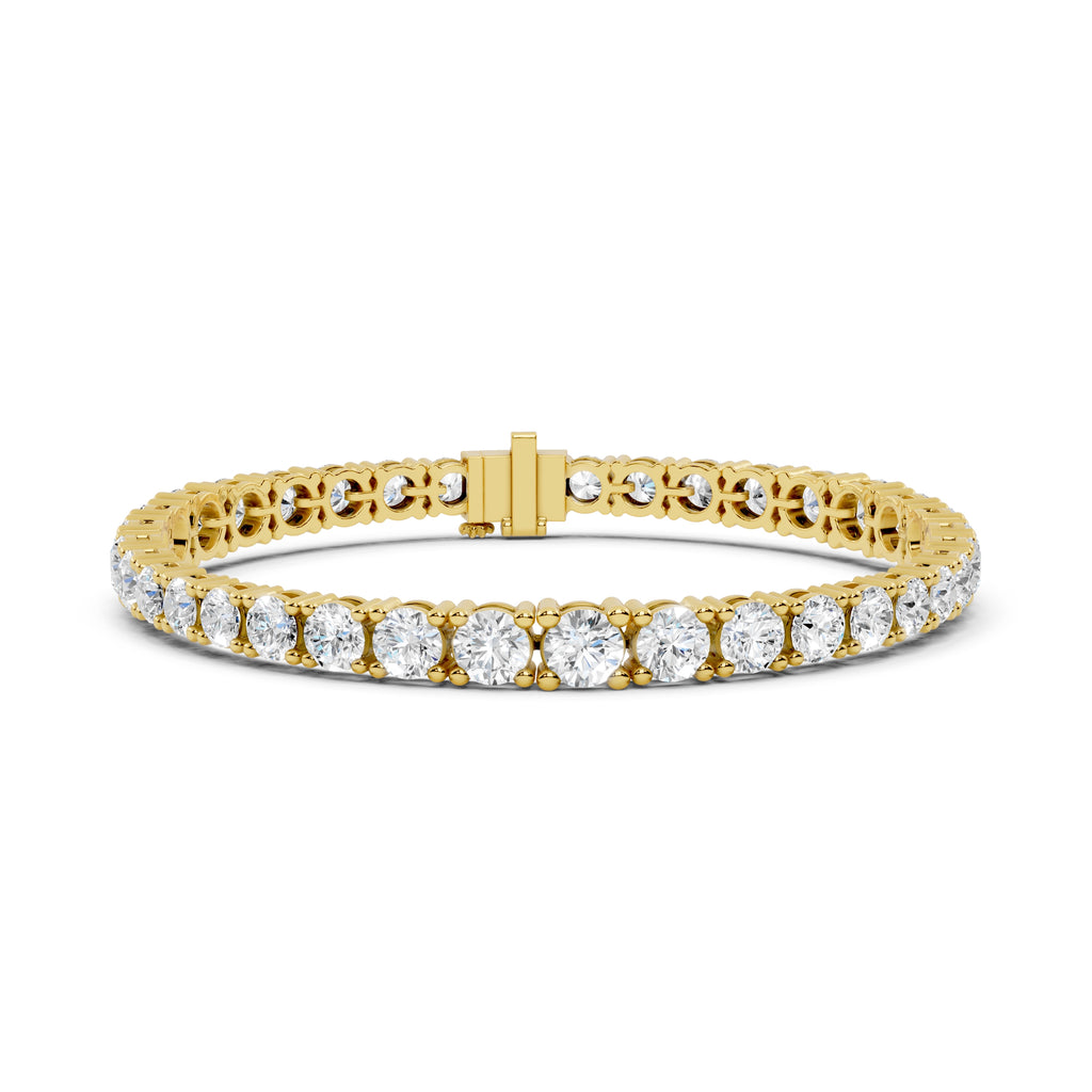 The Timeless Round Tennis Bracelet Yellow Gold