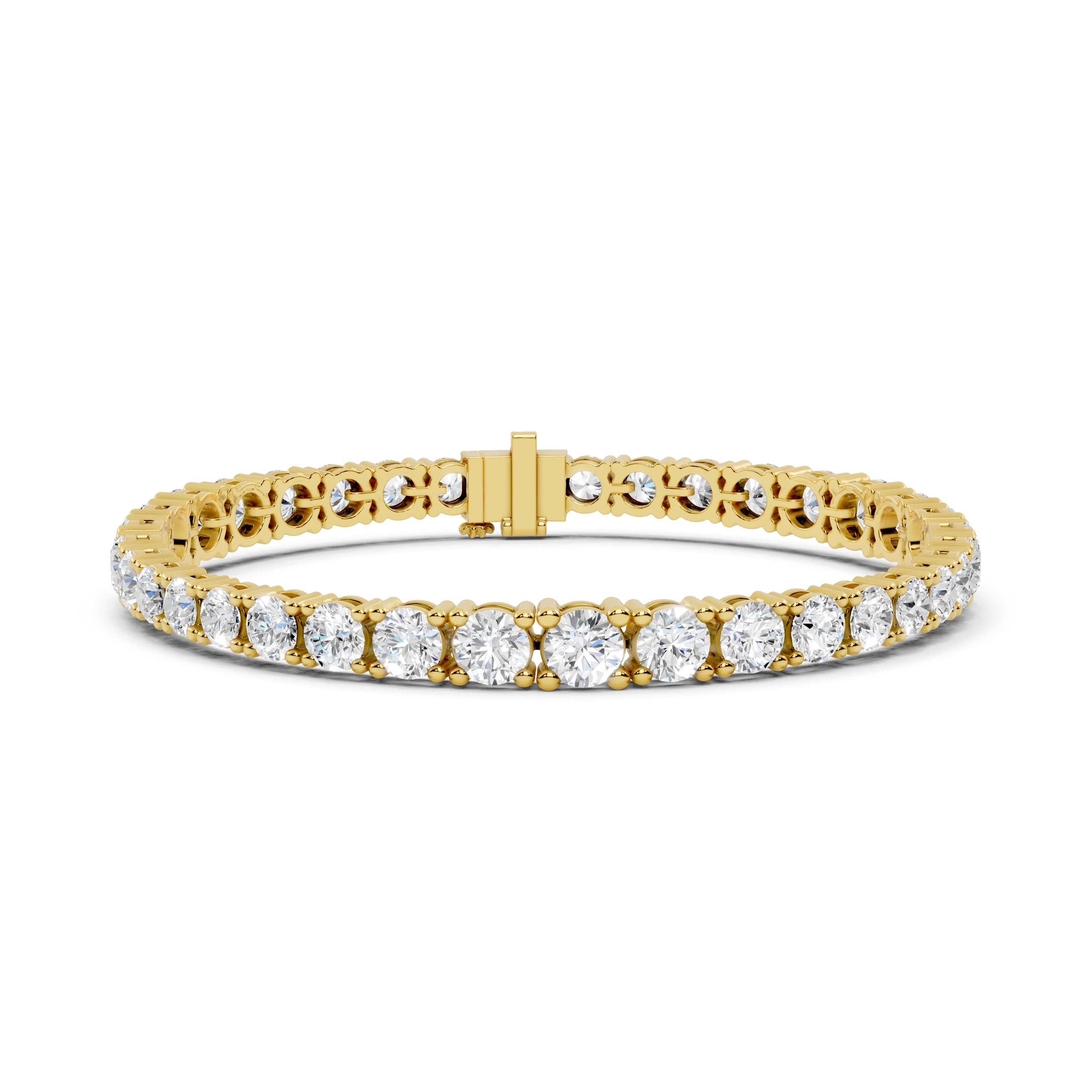 The Timeless Round Tennis Bracelet Yellow Gold