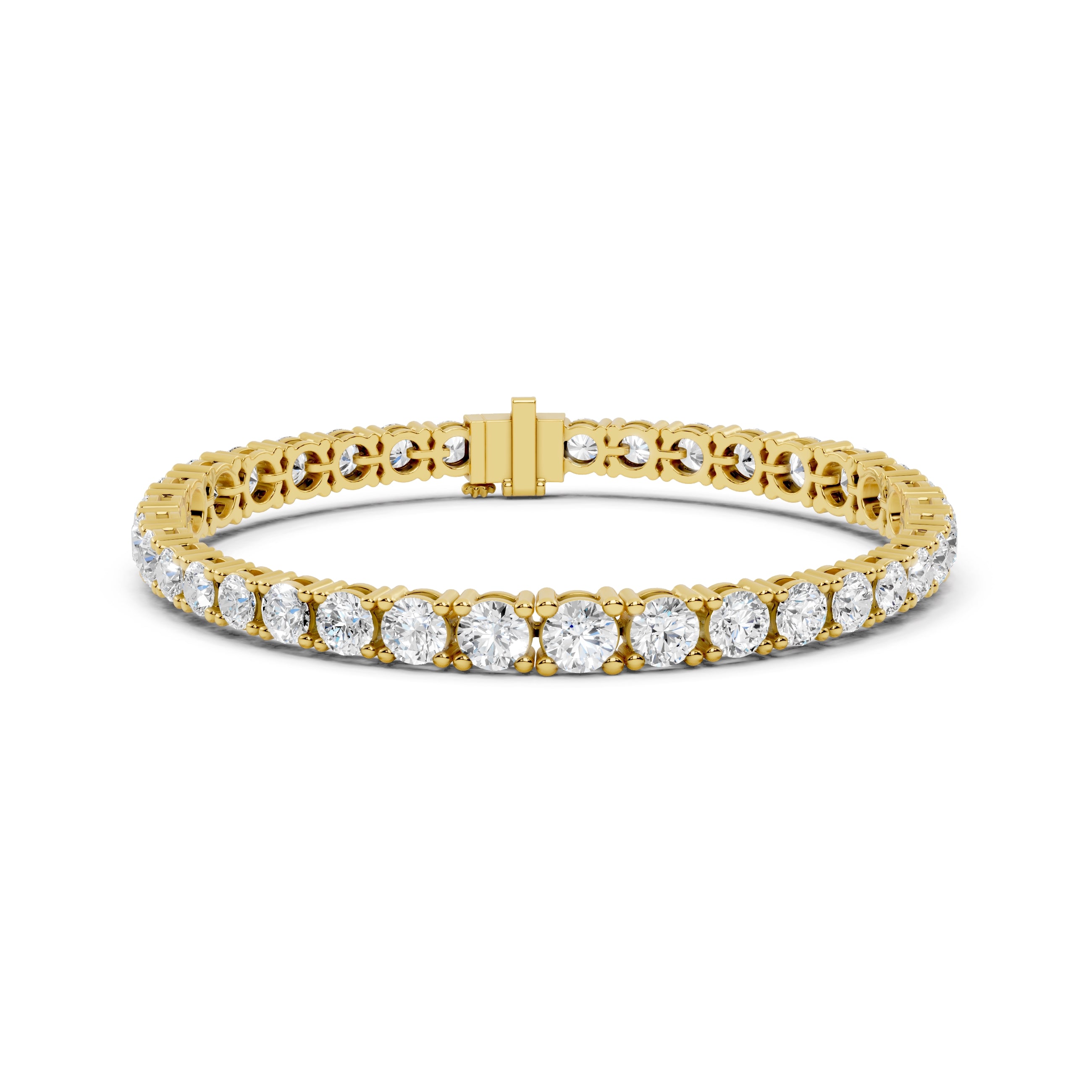 The Timeless Round Tennis Bracelet Yellow Gold
