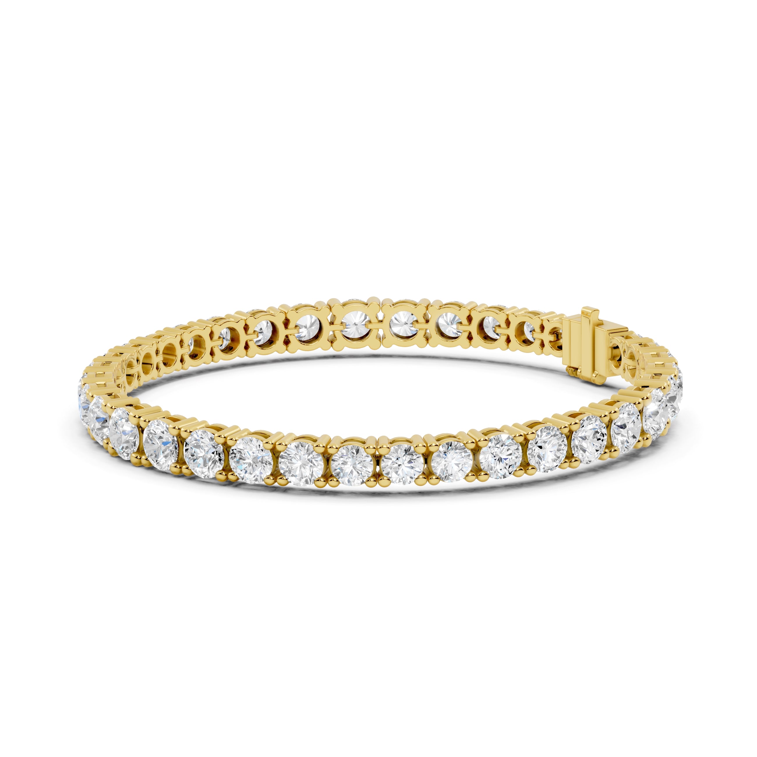 The Timeless Round Tennis Bracelet Yellow Gold