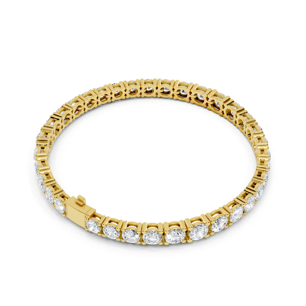 The Timeless Round Tennis Bracelet Yellow Gold
