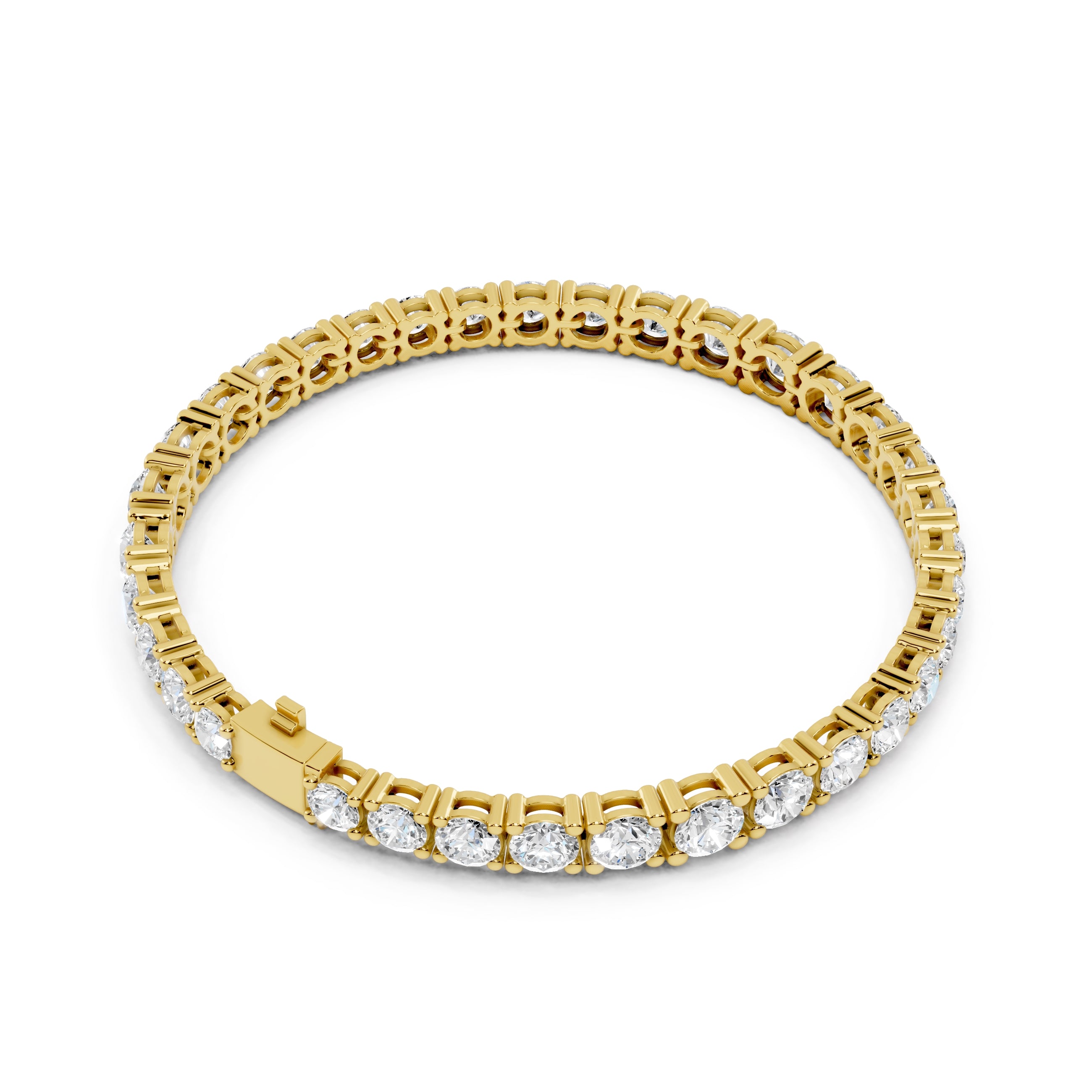 The Timeless Round Tennis Bracelet Yellow Gold