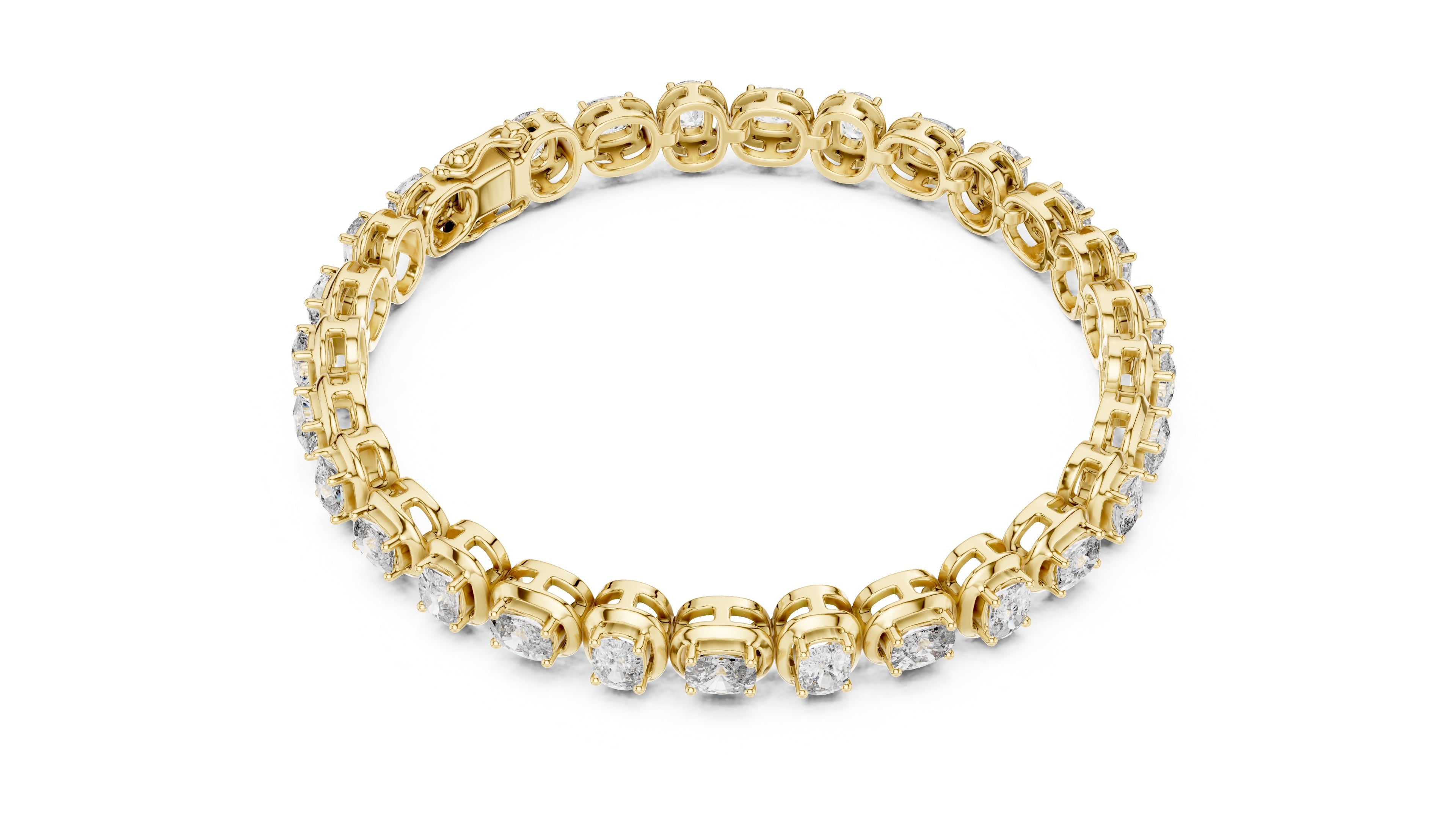 The Imperial cushion Link Bracelet Yellow Gold