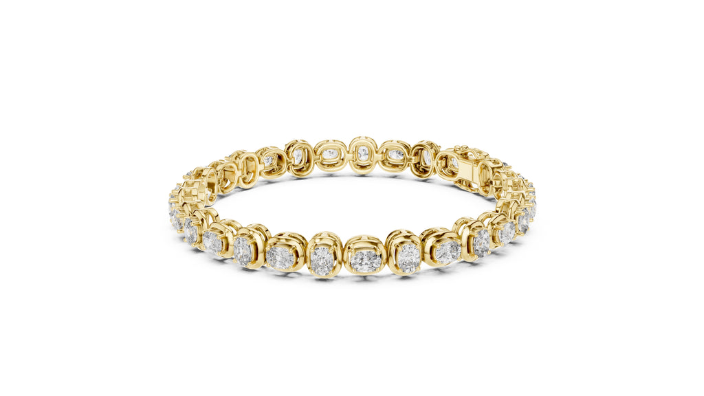 The Imperial cushion Link Bracelet Yellow Gold