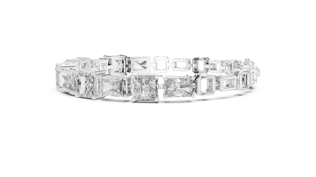 The Radiant Cascade Bracelet White Gold