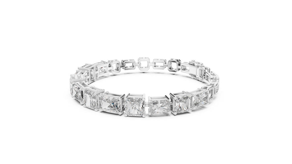 The Radiant Cascade Bracelet White Gold