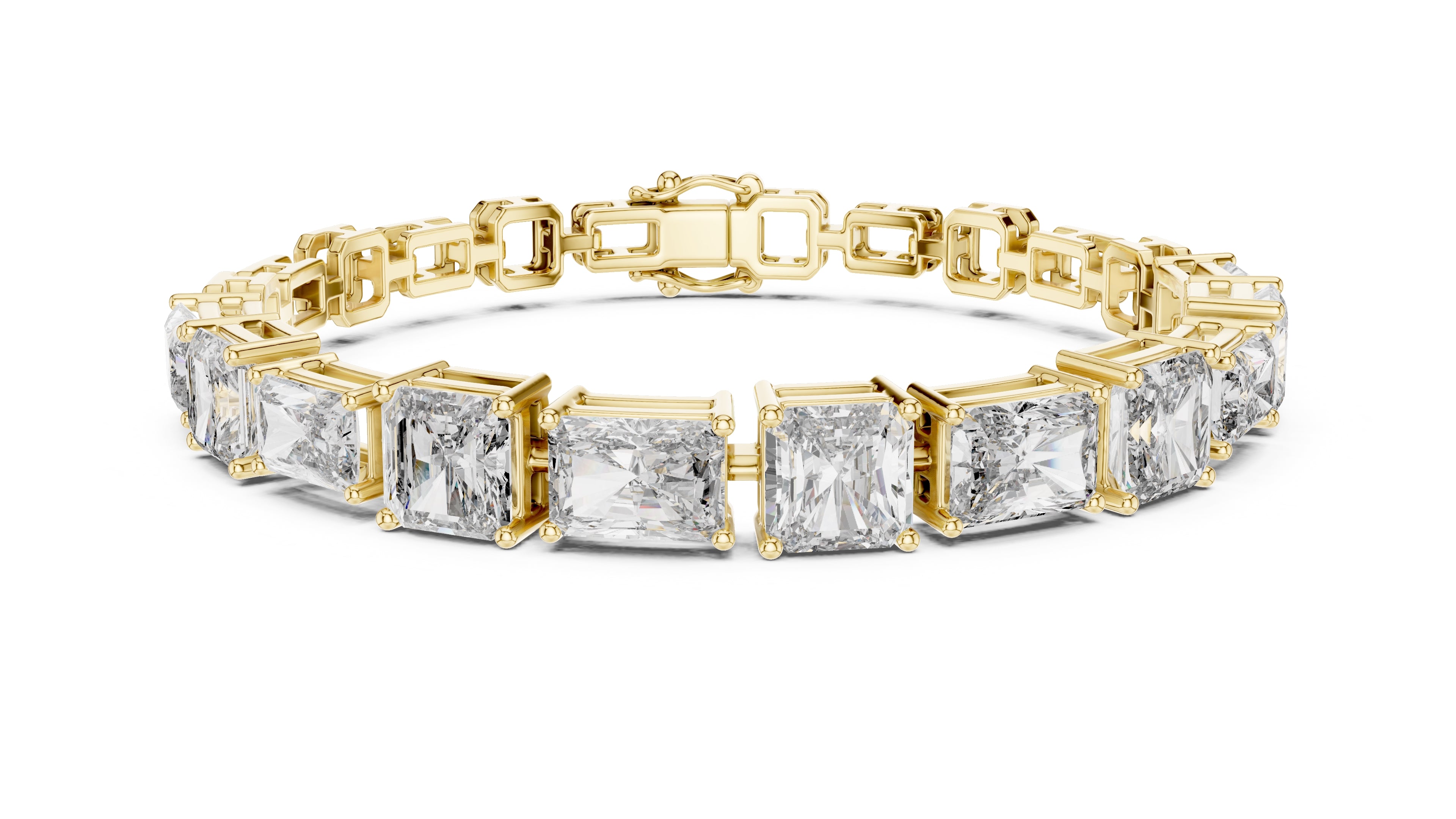 The Radiant Cascade Bracelet Yellow Gold