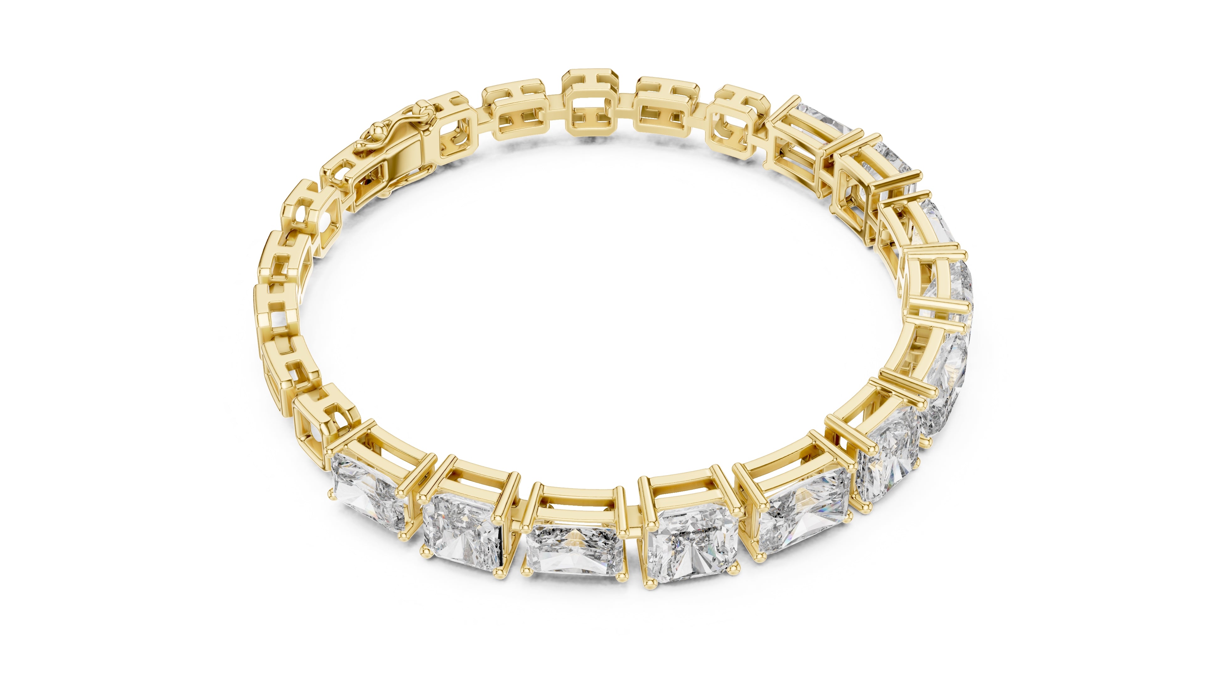 The Radiant Cascade Bracelet Yellow Gold