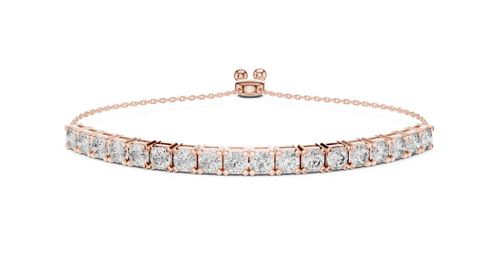 The Zenith Adjustable Tennis Bracelet Rose Gold