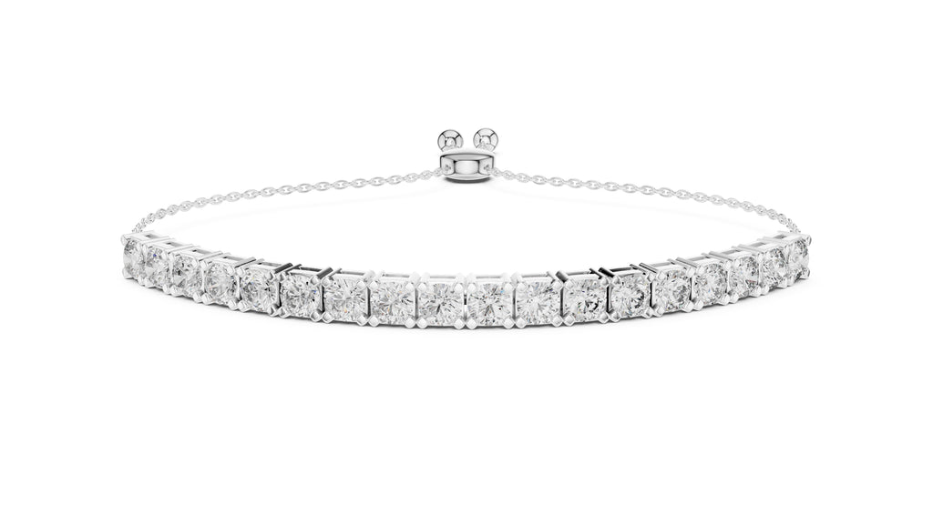 The Zenith Adjustable Tennis Bracelet White Gold