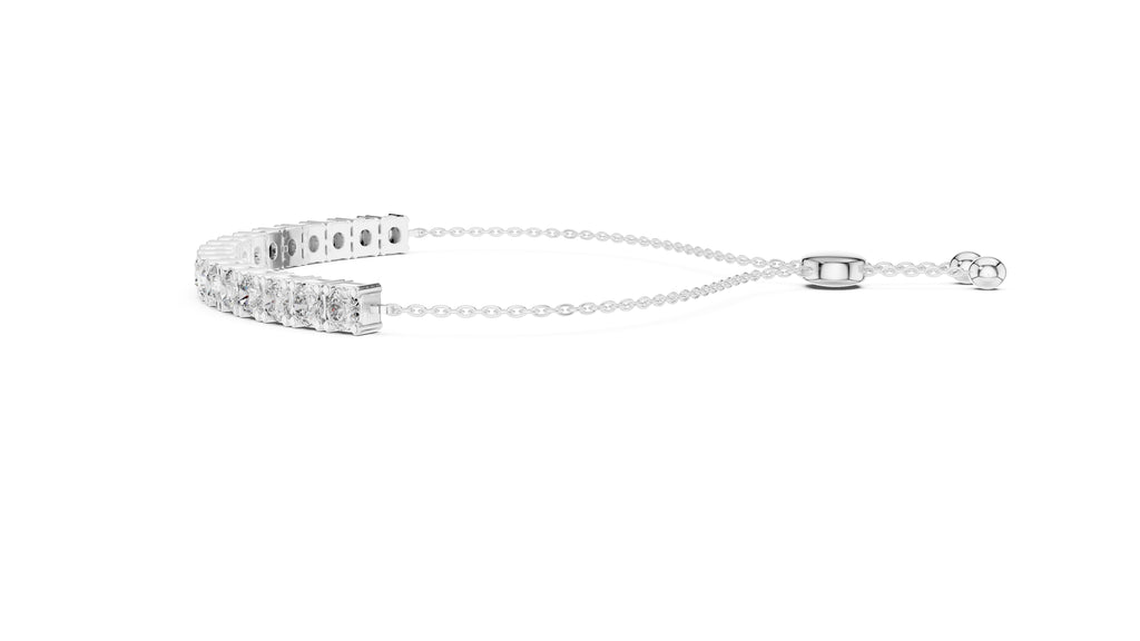 The Zenith Adjustable Tennis Bracelet White Gold