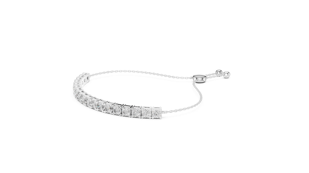 The Zenith Adjustable Tennis Bracelet White Gold