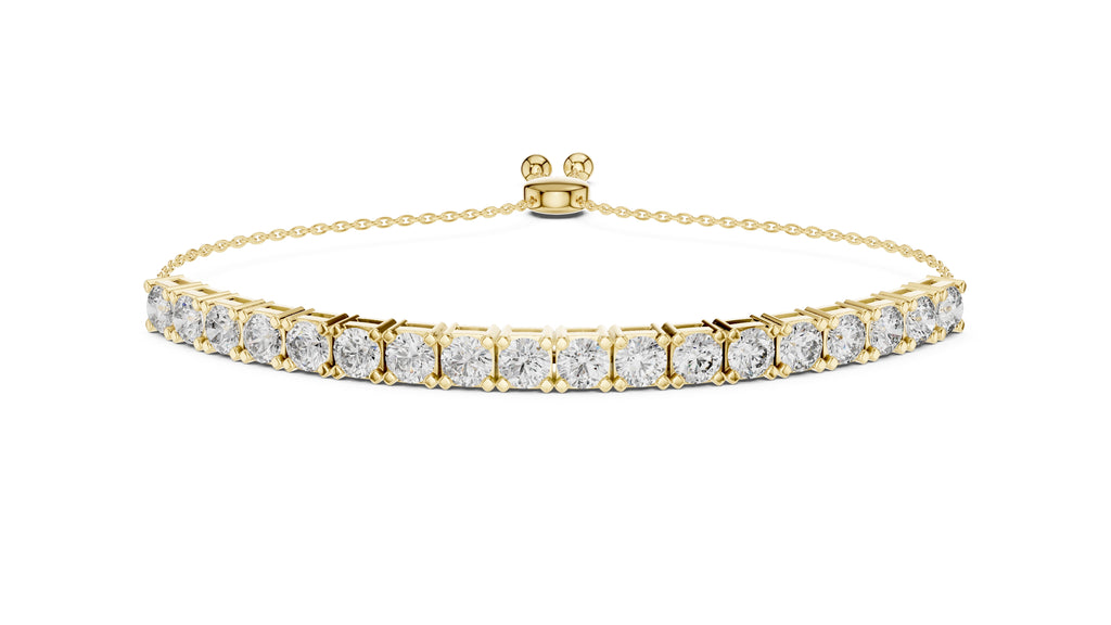 The Zenith Adjustable Tennis Bracelet Yellow Gold