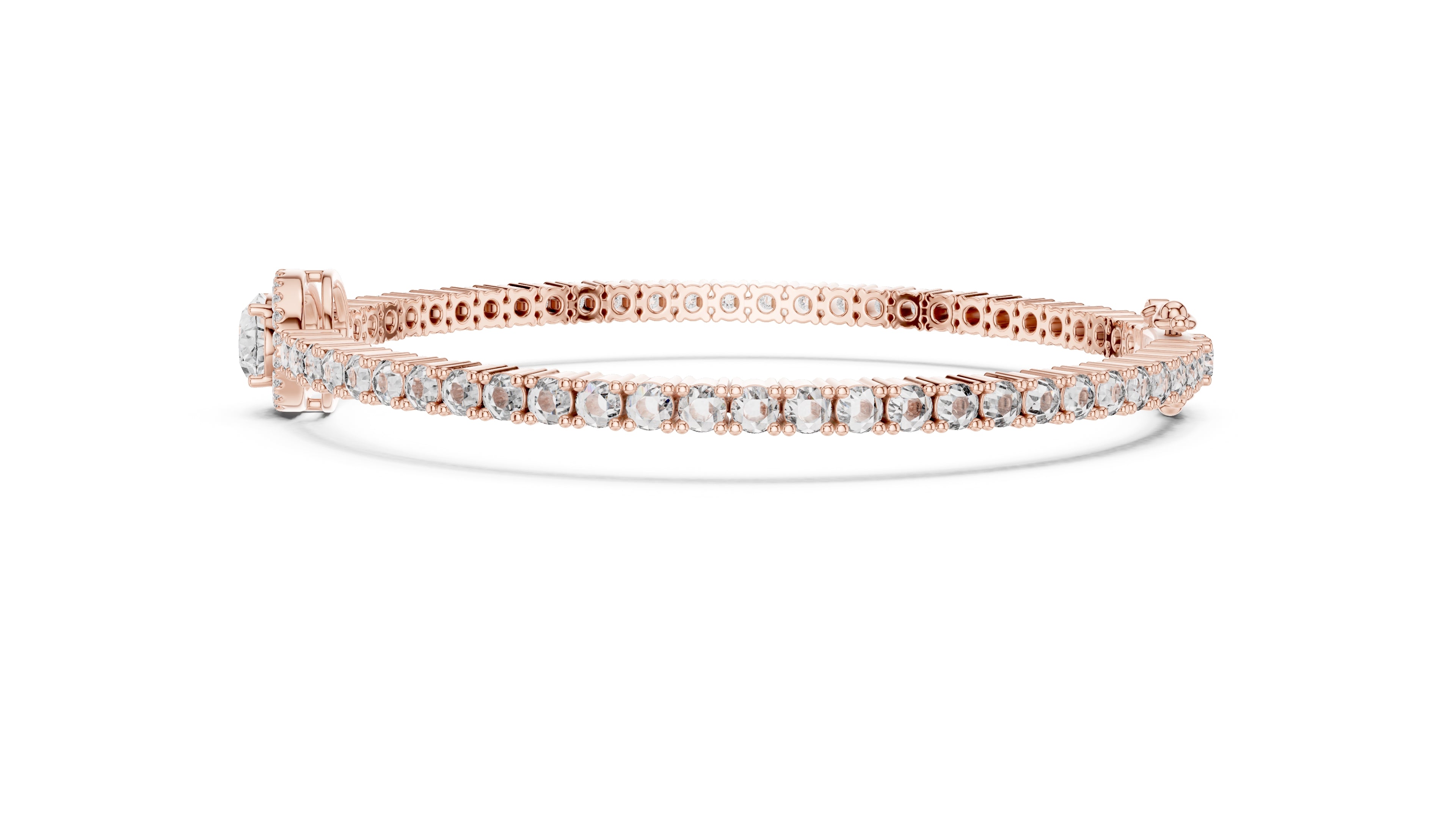 The Starburst Oval Tennis Band 1ct Rose Gold