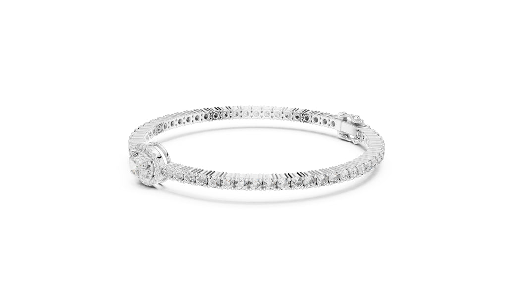 The Starburst Oval Tennis Band 1ct White Gold