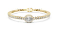 The Starburst Oval Tennis Band 1ct Yellow Gold