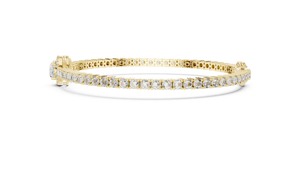 The Starburst Oval Tennis Band 1ct Yellow Gold