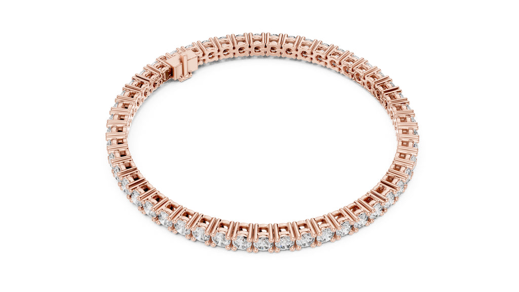 The Crown Round Tennis Bracelet Rose Gold
