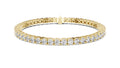 The Crown Round Tennis Bracelet Yellow Gold