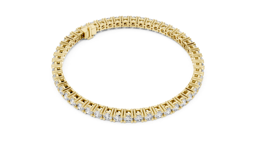 The Crown Round Tennis Bracelet Yellow Gold