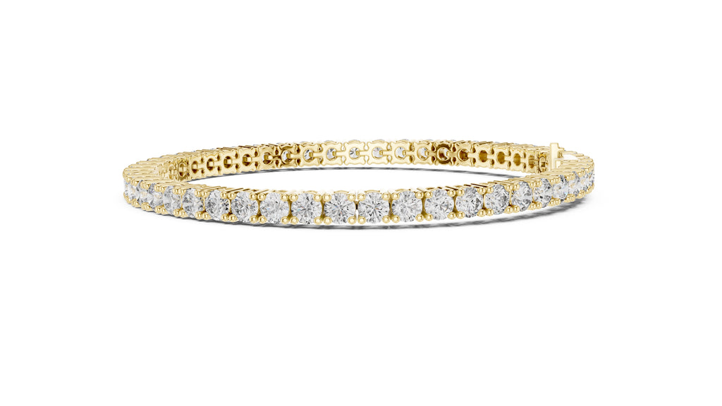 The Crown Round Tennis Bracelet Yellow Gold
