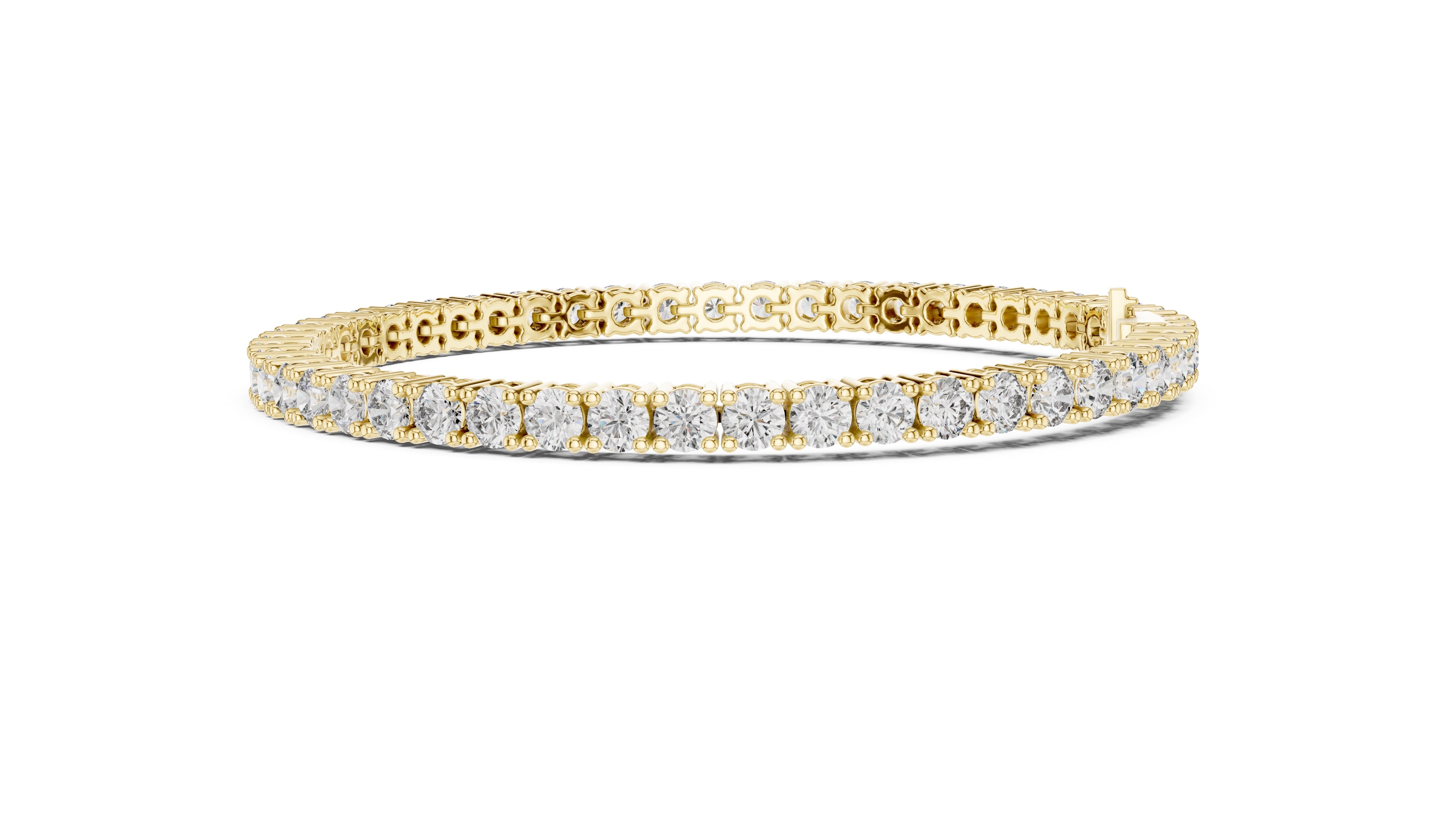 The Crown Round Tennis Bracelet Yellow Gold